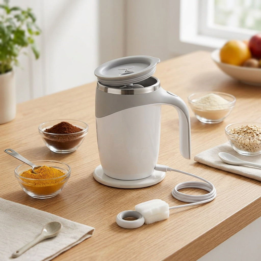 Rechargeable Self-Stirring Mug for Effortless Mixing
