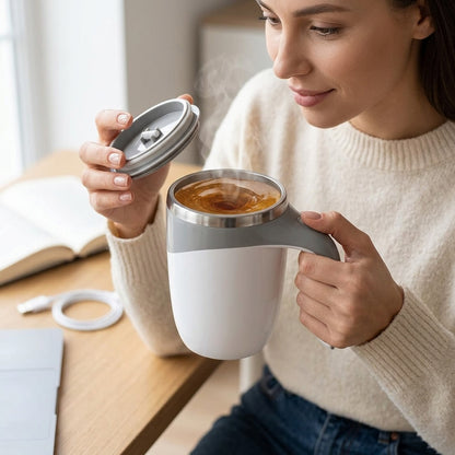 Rechargeable Self-Stirring Mug for Effortless Mixing
